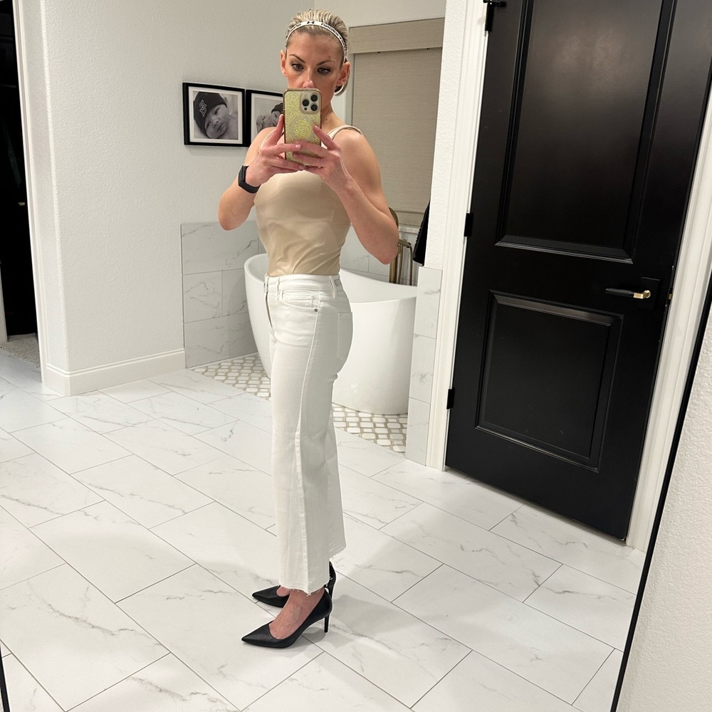 SANCTUARY Denim Robbie Cropped Flare Jeans White Women Size 25 $169 MSRP NWOT - Picture 6 of 15